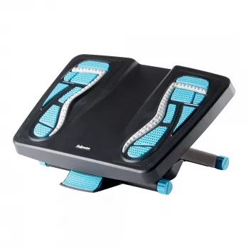 Fellowes reposapiés bajo el escritorio – Energizer reposapiés ergonómico con 3 posiciones de altura ajustables y superficie con relieve de masaje – Reposapiés para oficina y hogar – Antracita