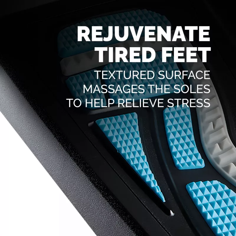Fellowes reposapiés bajo el escritorio – Energizer reposapiés ergonómico con 3 posiciones de altura ajustables y superficie con relieve de masaje – Reposapiés para oficina y hogar – Antracita