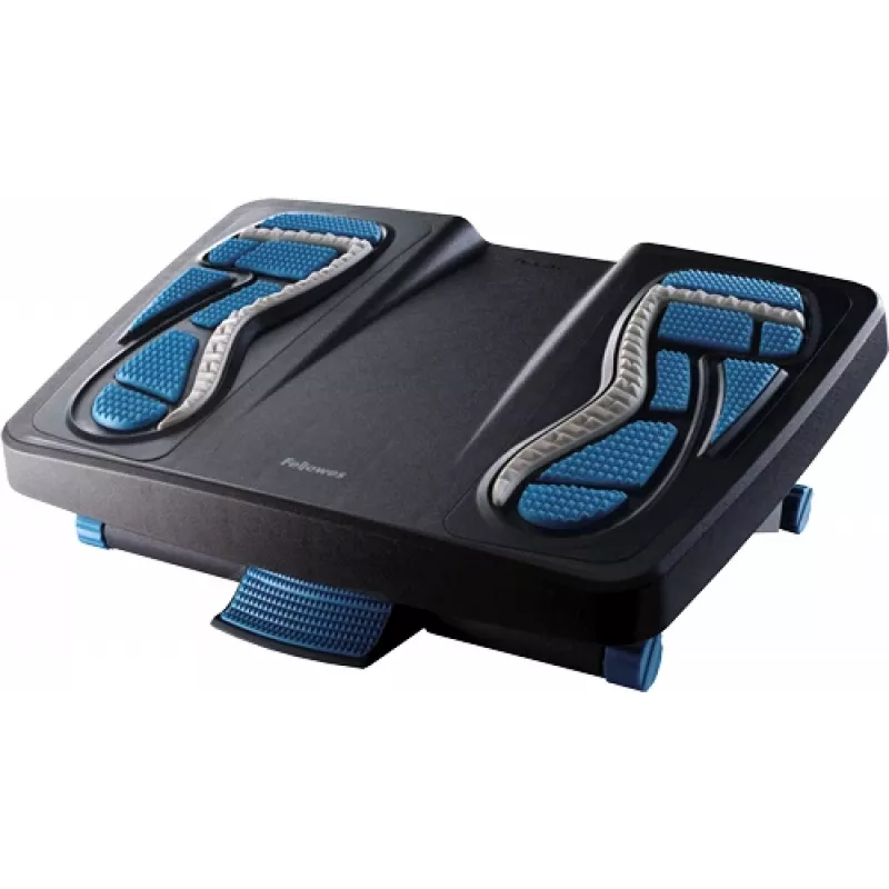Fellowes reposapiés bajo el escritorio – Energizer reposapiés ergonómico con 3 posiciones de altura ajustables y superficie con relieve de masaje – Reposapiés para oficina y hogar – Antracita
