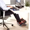 Fellowes reposapiés bajo el escritorio – Energizer reposapiés ergonómico con 3 posiciones de altura ajustables y superficie con relieve de masaje – Reposapiés para oficina y hogar – Antracita