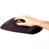 Fellowes alfombrilla de ratón con reposamuñecas – PlushTouch alfombrilla de ratón con base de goma antideslizante y protección antibacteriana – Alfombrilla de ratón ergonómica para ordenador, portátil, teletrabajo – Negro