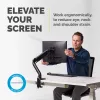Fellowes Platinum Series brazo para monitor – Soporte para pantallas de 40 inch de 8 kg – Soporte de mesa ajustable para monitor – Inclinación 45° giro 180° rotación 360° rotación 360°, VESA 75 x 75/100 x 100 – Negro