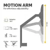 Fellowes Platinum Series brazo doble apilable para monitor – Soporte para dos pantallas de 27 inch de 8 kg – Soporte de mesa ajustable para doble monitor – Inclinación 45° giro 180° rotación 360° rotación 360°, VESA 75 x 75/100 x 100 – Negro