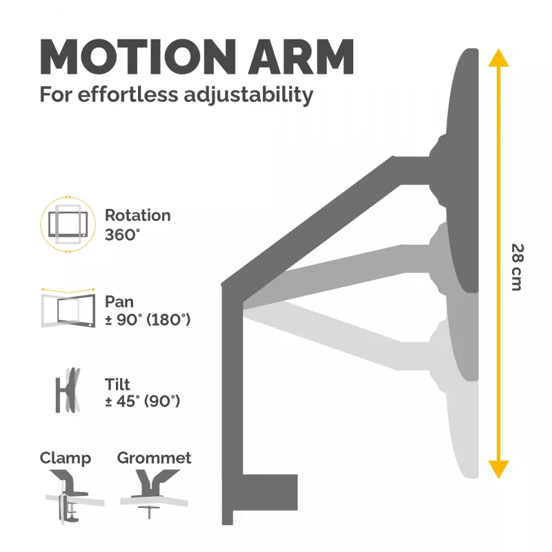 Fellowes Platinum Series brazo doble apilable para monitor – Soporte para dos pantallas de 27 inch de 8 kg – Soporte de mesa ajustable para doble monitor – Inclinación 45° giro 180° rotación 360° rotación 360°, VESA 75 x 75/100 x 100 – Negro
