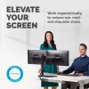 Fellowes Seasa brazo doble para monitor - Soporte de monitor de pie para pantallas de 27 inch de 8 kg – Brazo de monitor ergonómico ajustable – Inclinación ±45°, giro 120°, rotación 360° – VESA 75 x 75/100 x 100 – Negro