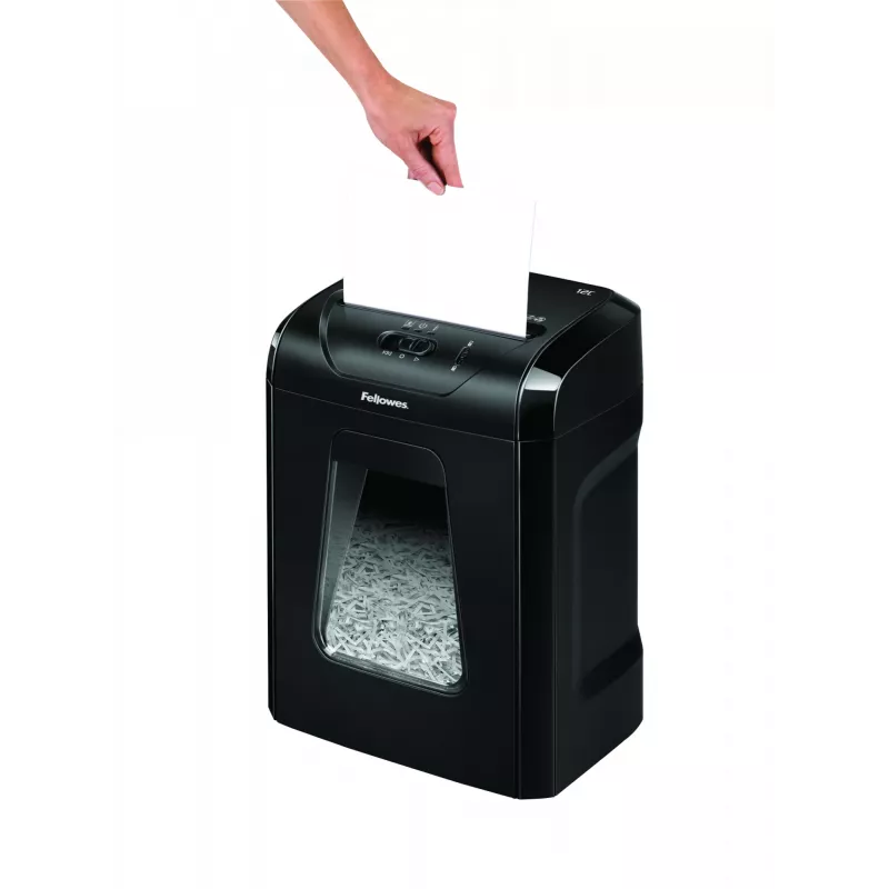 Fellowes Powershred 12C Destructora de papel corte en cruz 22,5 cm Negro
