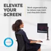 Fellowes Soporte de monitor Reflex - Soporte de monitor para pantallas de 8 kg y 32 pulgadas - Soporte de monitor de escritorio ajustable - Inclinación 45° Giro 180° Rotación 360°, VESA 75 x 75/100 x 100 - Negro