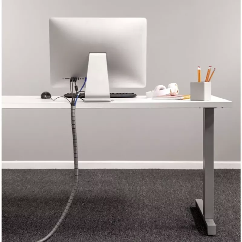 Fellowes CableZip Funda flexible para cables de suelo Plata 1 ud.