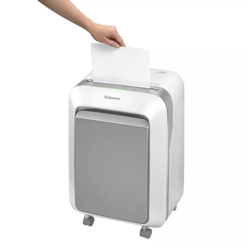 Fellowes LX Series Powershred LX21 Destructora de papel microcorte Gris, Blanco