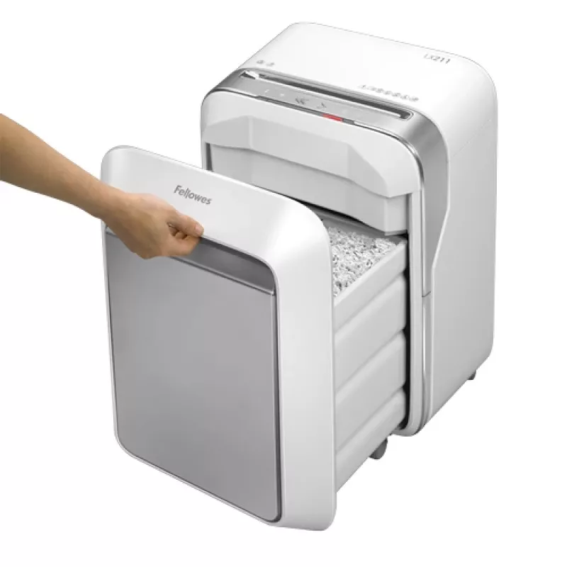 Fellowes LX Series Powershred LX21 Destructora de papel microcorte Gris, Blanco