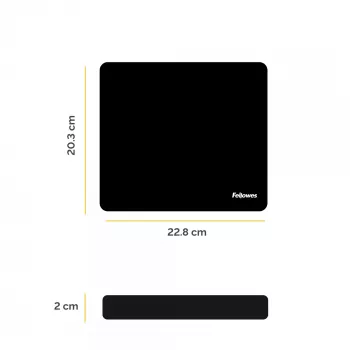 Fellowes Earth Series Alfombrilla de ratón - Negro, Negro, Unicolor, Base antideslizante