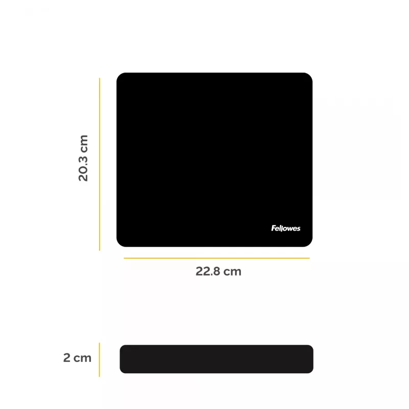 Fellowes Earth Series Alfombrilla de ratón - Negro, Negro, Unicolor, Base antideslizante
