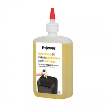 Fellowes Powershred Lubricante en botella (355 ml), aceite lubricante, 0,355 l, Amarillo, 90 mm, 35 mm, 20 mm