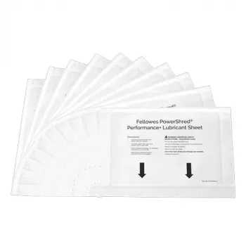 Fellowes 4025601 Accesorio para destructora de papel Hojas lubricantes 10 uds.