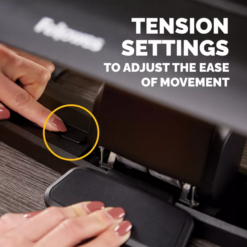 Fellowes Reposapiés bajo el escritorio – Hana LT Reposapiés ergonómico – Reposapiés para oficina y hogar – Negro