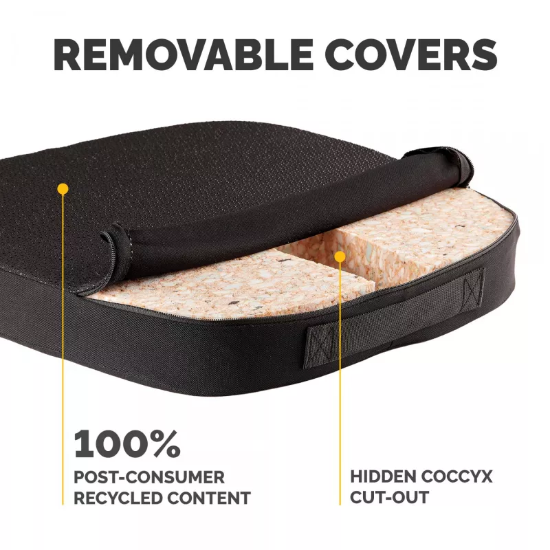 Fellowes Cojín para silla de oficina Breyta Cojín de confort con hueco para el coxis