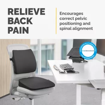 Fellowes Cojín para silla de oficina Breyta Cojín en cuña con hueco para el coxis