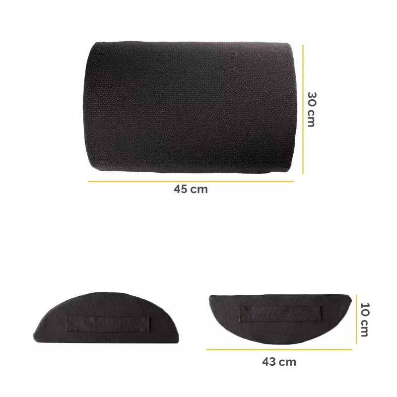Fellowes Reposapiés bajo el escritorio Breyta Cojín reposapiés, Negro, Poliéster, 45 cm, 30 cm, 450 mm, 300 mm