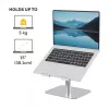 Fellowes Alumia Laptop-Riser – Soporte para portátil de escritorio, tamaño máx. 15 pulgadas, peso máx. 5 kg, Plata