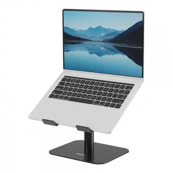 Fellowes Alumia Laptop-Riser – Soporte para portátil de escritorio, tamaño máx. 15 pulgadas, peso máx. 5 kg, Negro
