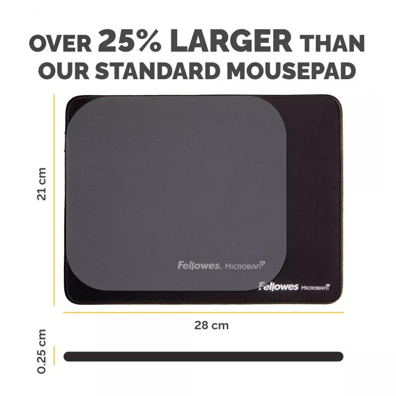 Fellowes Breyta 100138995 Alfombrilla de ratón Negra