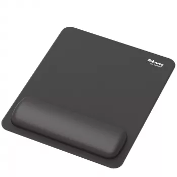Fellowes Breyta Alfombrilla de ratón con reposamuñecas Alfombrilla de ratón con reposamuñecas y protección antibacteriana Alfombrilla de ratón ergonómica Negra