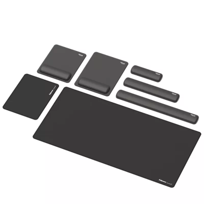 Fellowes Reposamuñecas Breyta Palm Rest con protección antibacteriana reposamuñecas ergonómico Negro