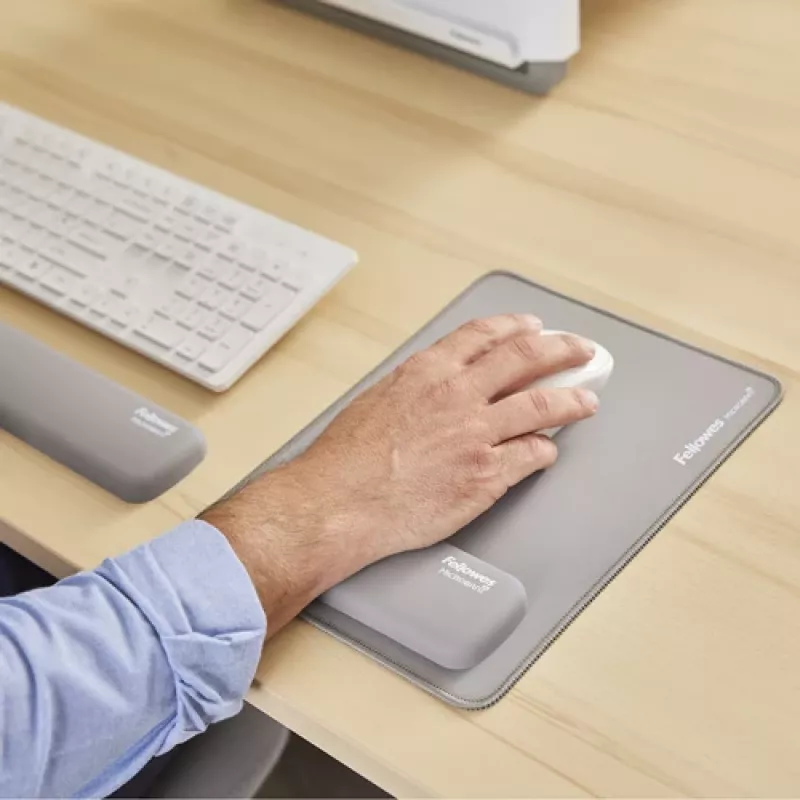 Fellowes Reposamuñecas Breyta Palm Rest con protección antibacteriana reposamuñecas ergonómico Gris