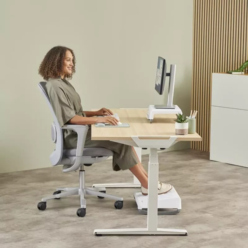 Fellowes Reposamuñecas Breyta Palm Rest con protección antibacteriana Reposamuñecas ergonómico Sage