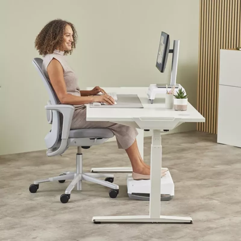 Fellowes Reposamuñecas Breyta Palm Rest con protección antibacteriana reposamuñecas ergonómico Sand