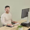 Fellowes Reposamuñecas para teclado Breyta Compact Reposamuñecas para teclado con protección antibacteriana Reposamuñecas ergonómico Negro