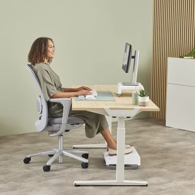 Fellowes Reposamuñecas para teclado Breyta Reposamuñecas con protección antibacteriana Reposamuñecas ergonómico Salvia