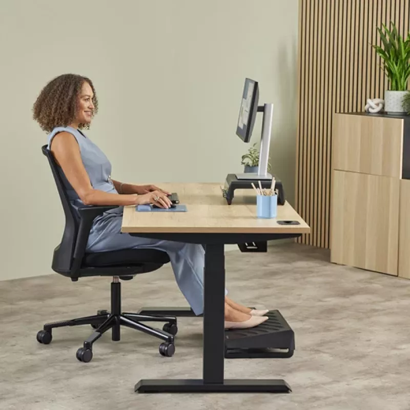 Fellowes Reposamuñecas para teclado Breyta Compact Reposamuñecas para teclado con protección antibacteriana Reposamuñecas ergonómico Marine