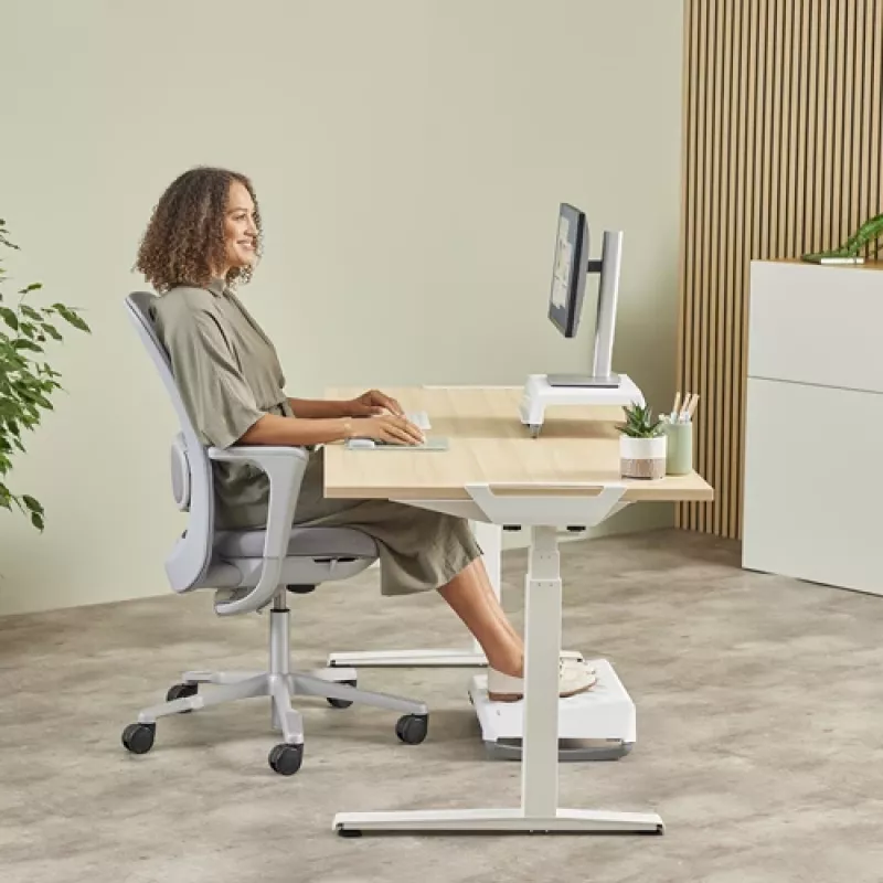 Fellowes Reposamuñecas para teclado Breyta Compact Reposamuñecas para teclado con protección antibacteriana Reposamuñecas ergonómico Salvia
