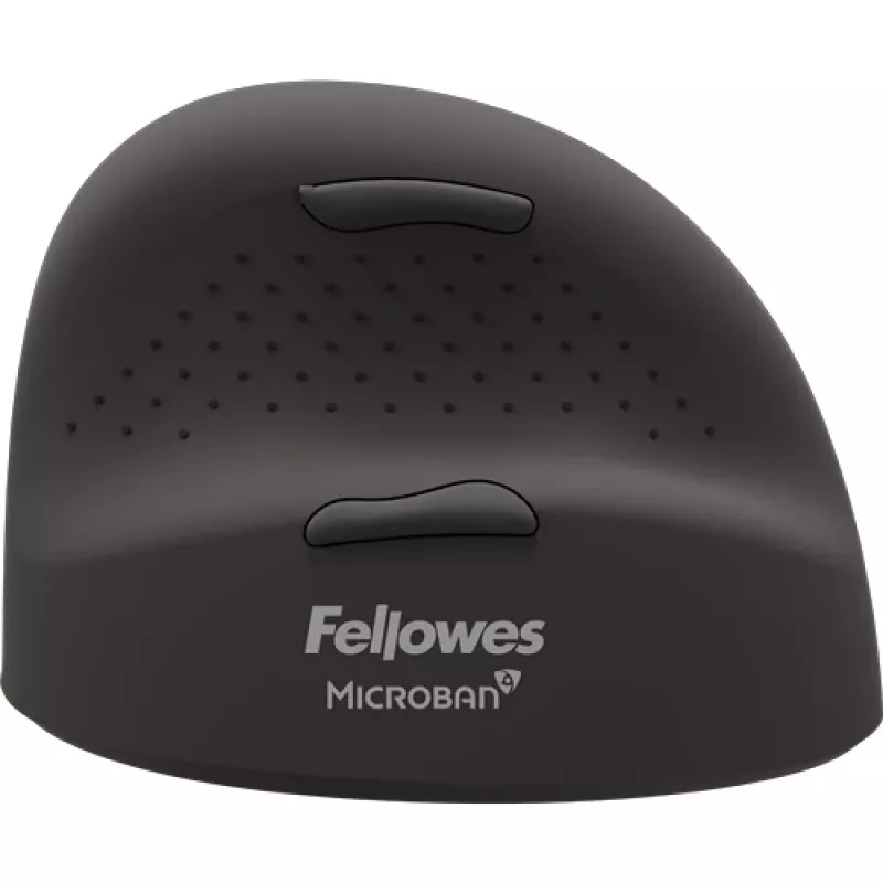 Fellowes Breyta Plus+ Ratón vertical – Pequeño, Diestros, Diseño vertical, Óptico, Bluetooth + USB-C, 2400 DPI, Negro