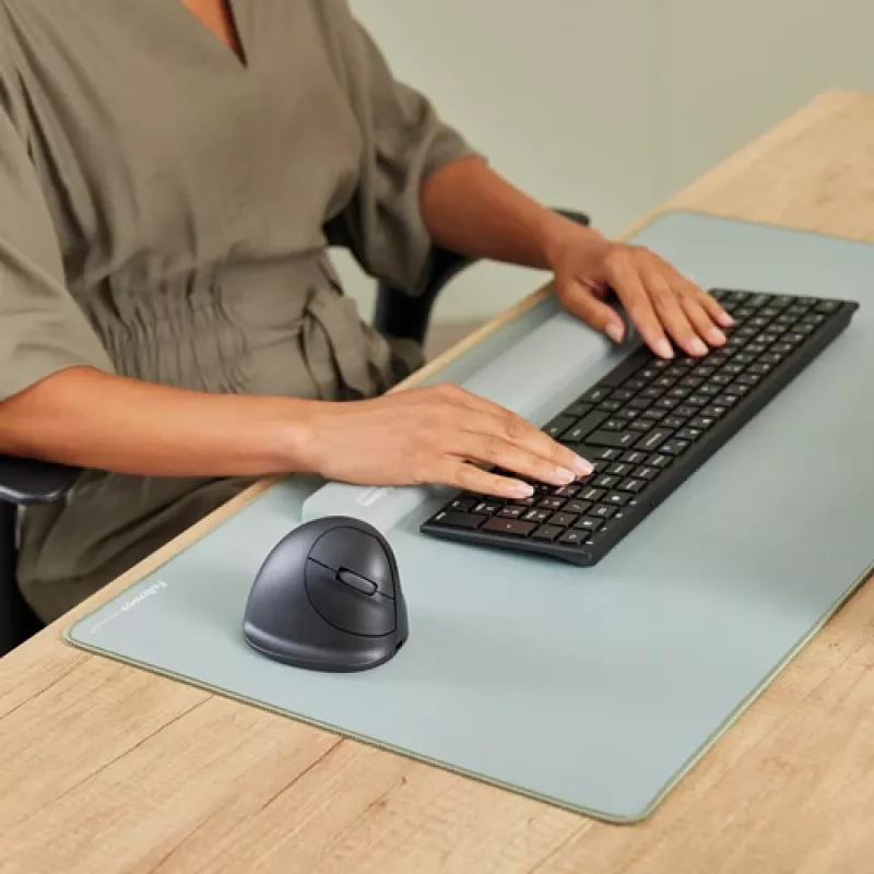 Fellowes Ratón vertical inalámbrico Breyta Plus+ Ratón vertical ergonómico para zurdos con protección antibacteriana Mediano