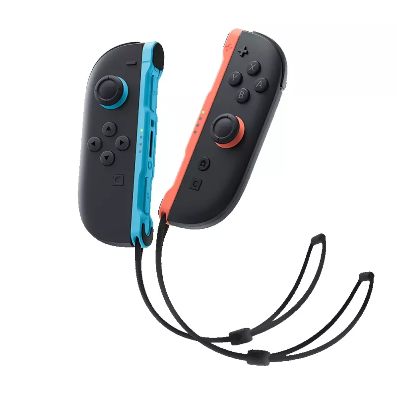 Nintendo Joy-Con 2 (L)/(R) azul claro/rojo claro, joystick, Nintendo Switch 2, botón de captura, cruceta, botón Home, analógico/digital, inalámbrico, Bluetooth