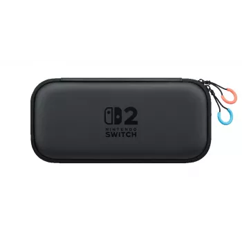 Nintendo Switch 2 funda de transporte y protector de pantalla, funda rígida, Nintendo, negro, Nintendo Switch 2, cremallera, 142 mm