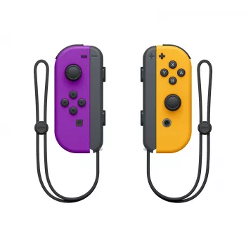 Gamepad NINTENDO Joy-Con inalámbrico Bluetooth para Nintendo Switch — negro/naranja/morado, analógico/digital, cruceta