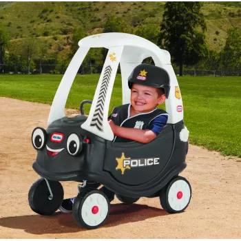 Little Tikes Tikes Patrol coche de policía, 1,5 años, 4 ruedas, plástico, negro, blanco, pilas necesarias