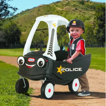 Little Tikes Tikes Patrol coche de policía, 1,5 años, 4 ruedas, plástico, negro, blanco, pilas necesarias