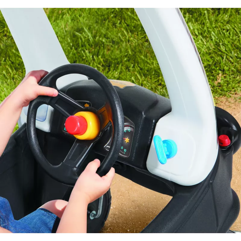 Little Tikes Tikes Patrol coche de policía, 1,5 años, 4 ruedas, plástico, negro, blanco, pilas necesarias