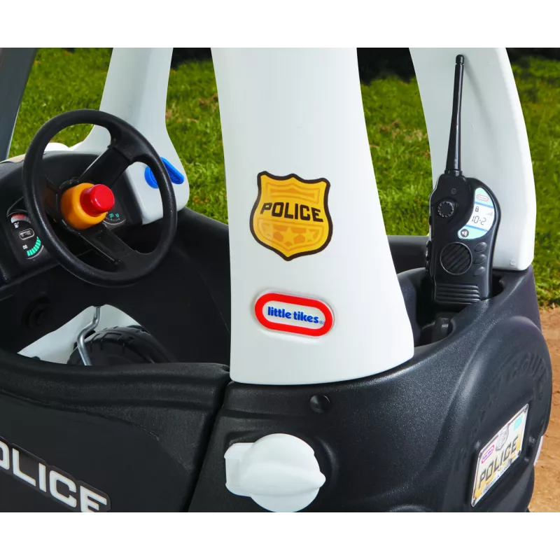 Little Tikes Tikes Patrol coche de policía, 1,5 años, 4 ruedas, plástico, negro, blanco, pilas necesarias