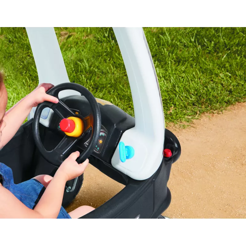 Little Tikes Tikes Patrol coche de policía, 1,5 años, 4 ruedas, plástico, negro, blanco, pilas necesarias