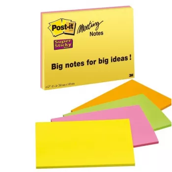 3M 6845-SSP Papel para notas rectangular multicolor 45 hojas autoadhesivo