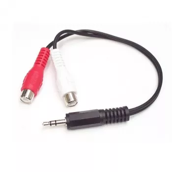 StarTech.com cable de audio estéreo de 6in - conector macho de 3,5 mm a 2 conectores hembra RCA