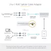 StarTech.com adaptador de cable divisor RJ45 de 2 a 1 - H/M, 10/100Base-T(X), Cat5e, gris, policloruro de vinilo (PVC), 0,33 m, macho/hembra