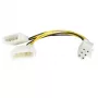 StarTech.com cable adaptador de alimentación LP4 a PCI Express de 6 pines para tarjeta gráfica de 6in