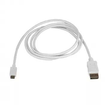 StarTech.com cable USB-C a DisplayPort 1.2 de 1,8 m 4K 60Hz – cable adaptador USB-C a DisplayPort HBR2 – cable de vídeo DP Alt Mode a monitor DP – compatible con Thunderbolt 3 – blanco