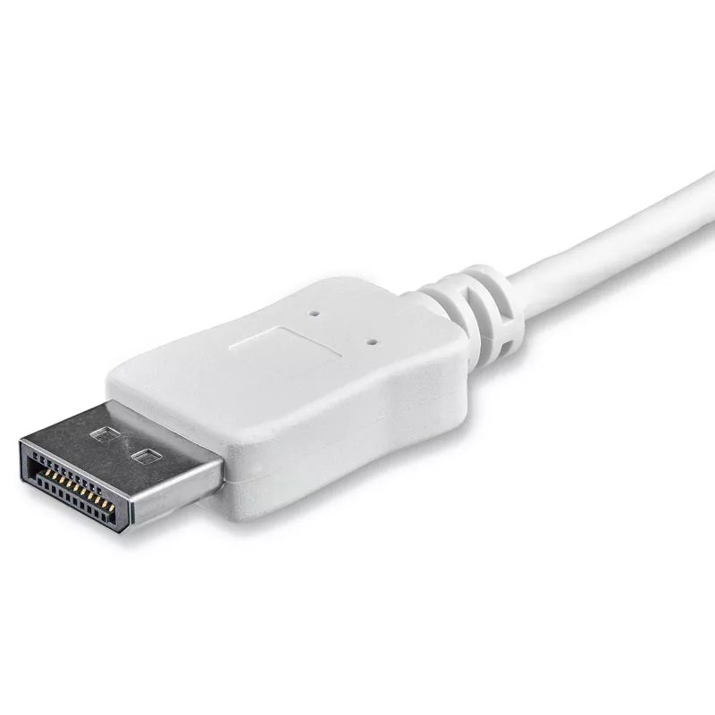 StarTech.com cable USB-C a DisplayPort 1.2 de 1 m 4K 60 Hz – cable adaptador USB-C a DisplayPort HBR2 – cable de vídeo USB Type-C DP Alt Mode a monitor DP – funciona con Thunderbolt 3 – blanco